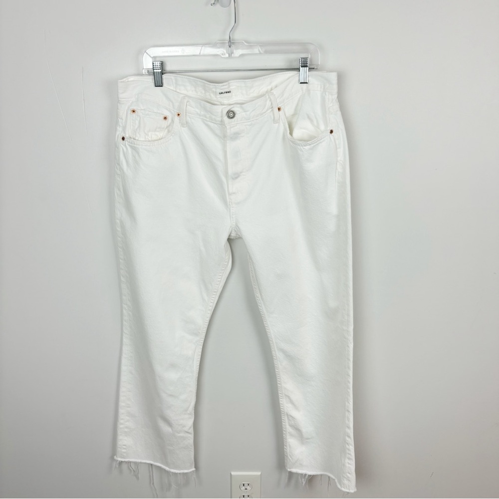 GRLFRND Tatum Mid Rise Micro Boot Jeans White Flag Size 33